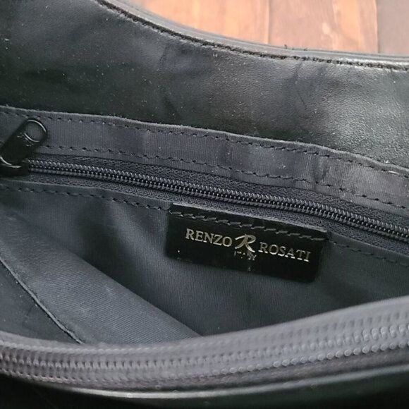Renzo Rosati Italy Black Vegan Leather Handbag - Picture 9 of 15